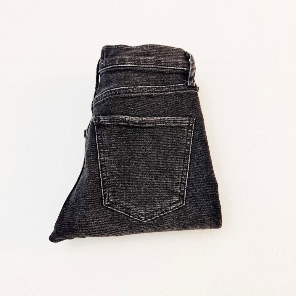 AGOLDE Sophie Black Denim Skinny Jeans Ripped Knees A123B-1274 Size 24